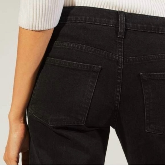 Khaite Wendell Cropped Wide Leg Jeans Stoned Black Distressed - Picture 6 of 11